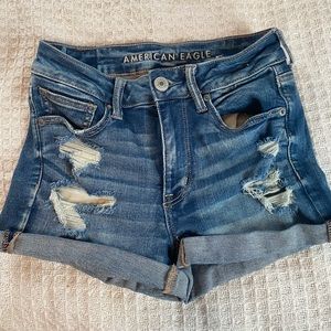 American Eagle ripped jean shorts
